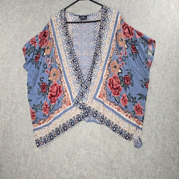 Angie Floral Kimono Cardigan Wrap L - Picture 1 of 4